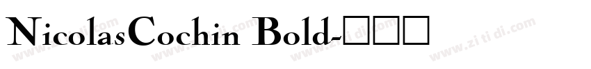 NicolasCochin Bold字体转换